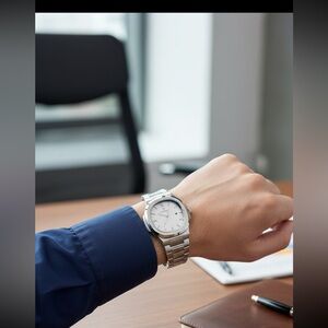 Elegant Silver Men's Watch